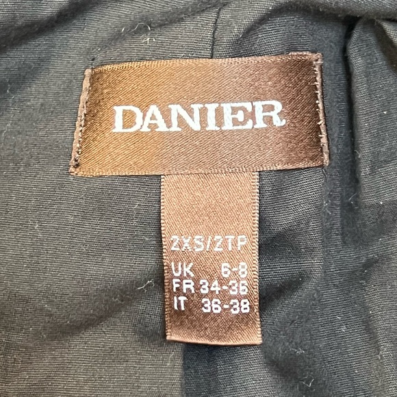 Black Danier leather bomber jacket 2XS - Picture 9 of 9